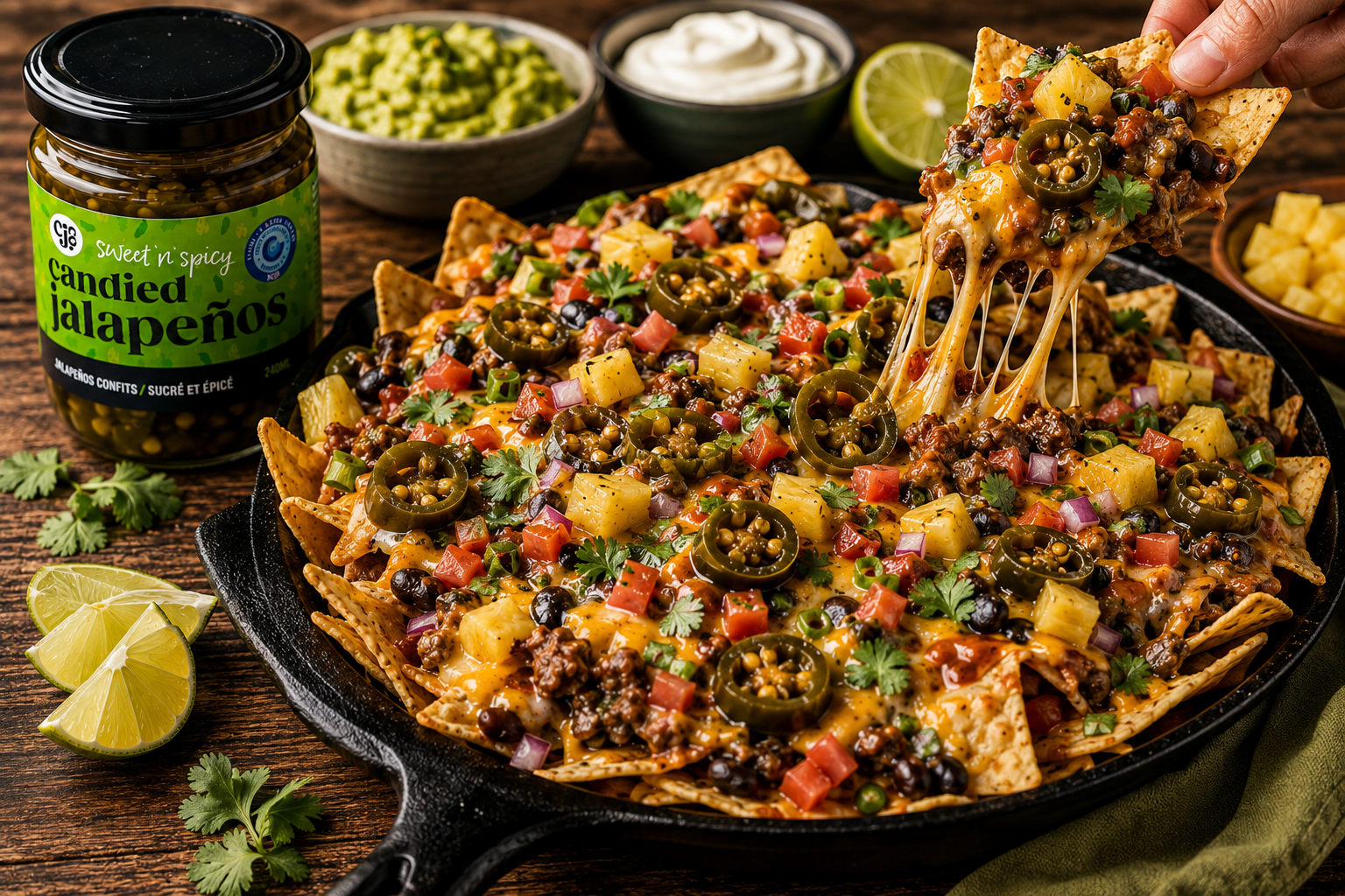 Loaded Candied Jalapeño Nachos
