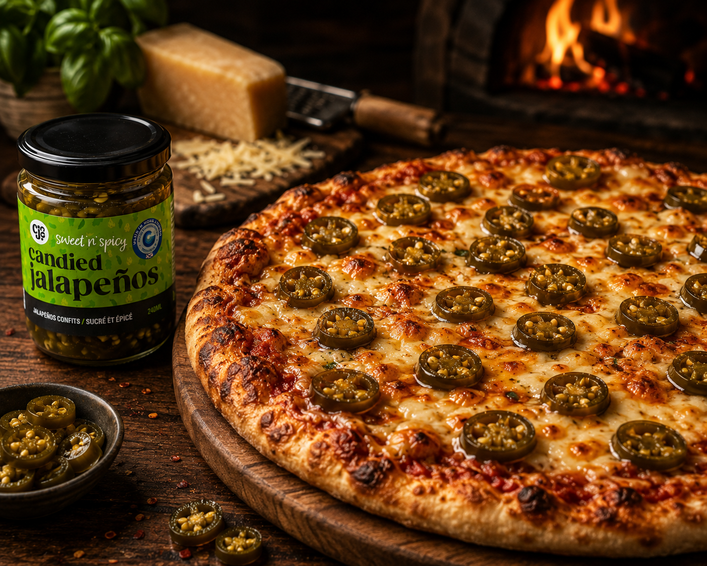 Pizza with Candied Jalapeños