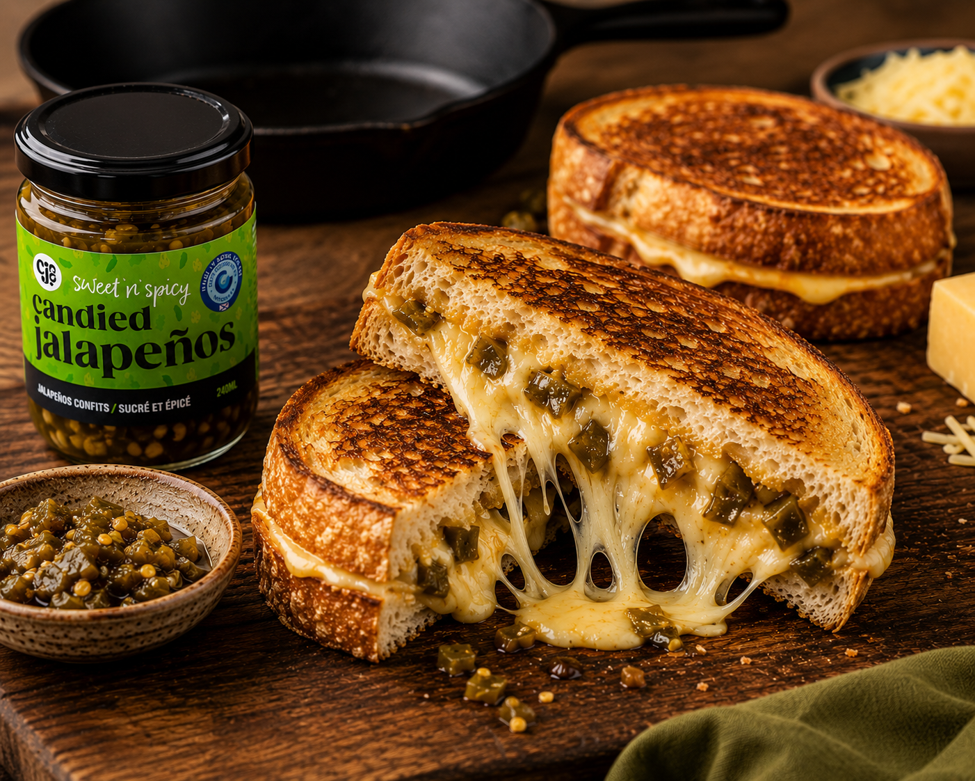 Candied Jalapeño Grilled Cheese
